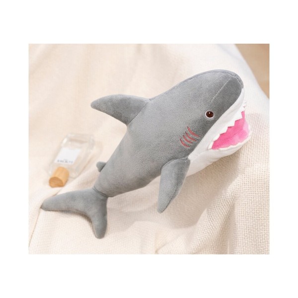 Leantoys Pluszowy Rekin Maskotka Przytulanka 50Cm Szary-image