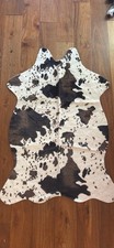 Cow Print Faux Cowhide Rug 3'7"x2'6", Western Small Area Rug Decor