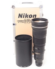 Nikon Nikkor AF-S 500mm f/4 D ED Lens - With CT-502 Case, Hood & F/R Lens Caps
