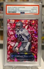 2024 Topps Chrome Sapphire Selections Michael Irvin Padpradascha #1/1 PSA 10💎💎