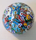 Murano Millefiori Multicolored Glass Paperweight Vintage Estate Piece EUC 3 Inch