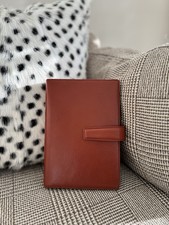 Raymay Fujii Da Vinci Standard Bible A6 Personal Brown Leather Organizer New