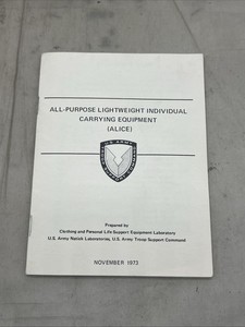 US Army Lightweight Individual Carrying Equipment Alice Booklet 1973 (RF