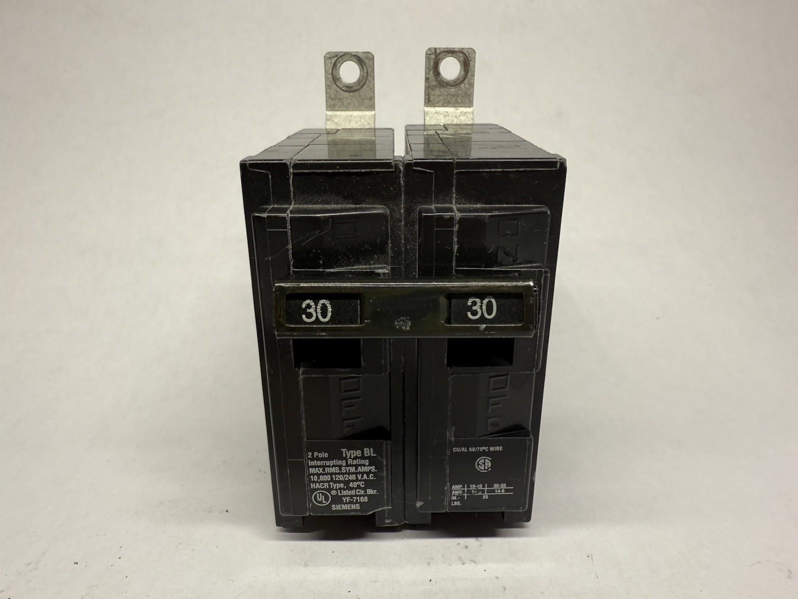 Siemens Type BL 30 Amp 2-Pole Circuit Breaker 120/240V BL230 Used Tested