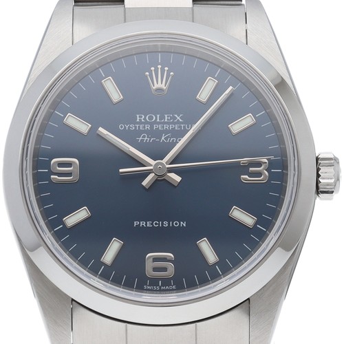 Rolex Air-King 14000(A) Stainless Steel 34mm Blue Dial Automatic #LPW962