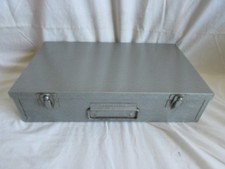 Brumberger 35mm Slide Storage Box Metal Case 100 Slides Coin Collection 13"