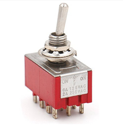 MTS-402 MTS-403 Kippschalter Switch 12 Pin ON-ON ON-OFF-ON 6mm 4PDT Mini DIY