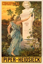 14903.Wall Decor Poster.Vintage Interior Art.Piper Heidsieck French Liquor Bar