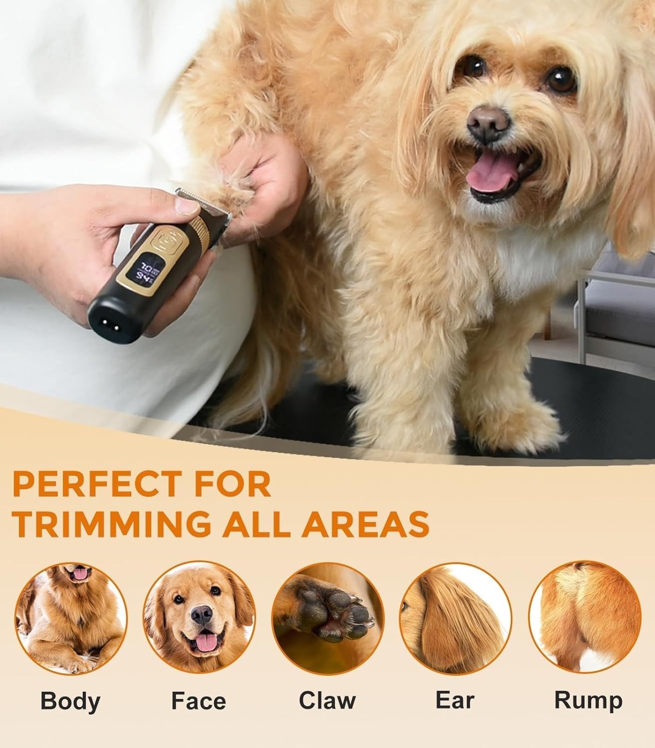 Professional Pet Clippers Dog Grooming Kit Heavy Duty Trimmer, US