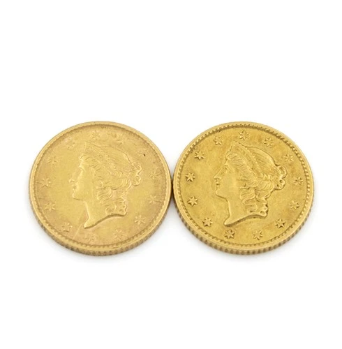1853 $1 Liberty Head Type 1 Gold Coins United States Lot of 2 No Reserve #C745-3