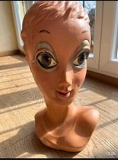 TWIGGY KOPF BÜSTE PERÜCKENKOPF HUTABLAGE aus den 80er gebraucht