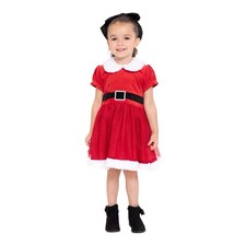 Toddler Girl 4T Santa Cosplay Dress Red White Christmas