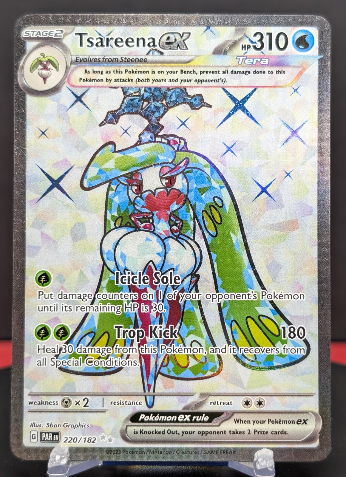 Pokemon Tsareena ex #220/182 English Paradox Rift Ultra Rare