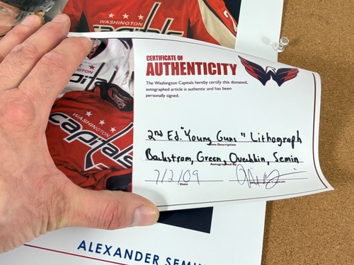 Washington Capitals Poster Signed Alex Ovechkin, Backstrom, Green, Semin w/COA - Picture 11 of 15