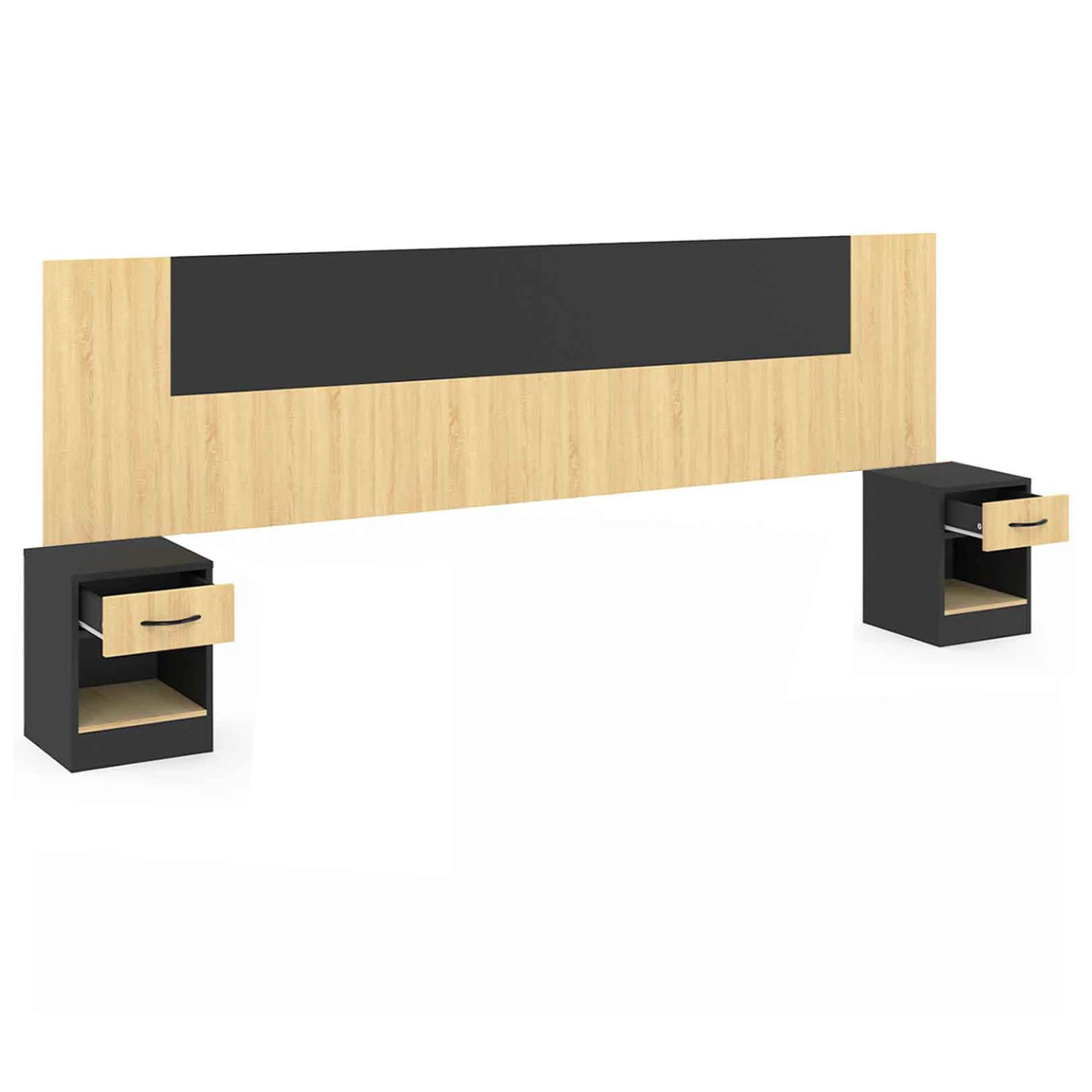 Tête de lit modulable SAPA avec tables de nuit intégrées pour grands lits - 4