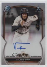 2023 Bowman Chrome Prospect Auto Refractor 454/499 Vaun Brown #CPA-VB Auto 0u17