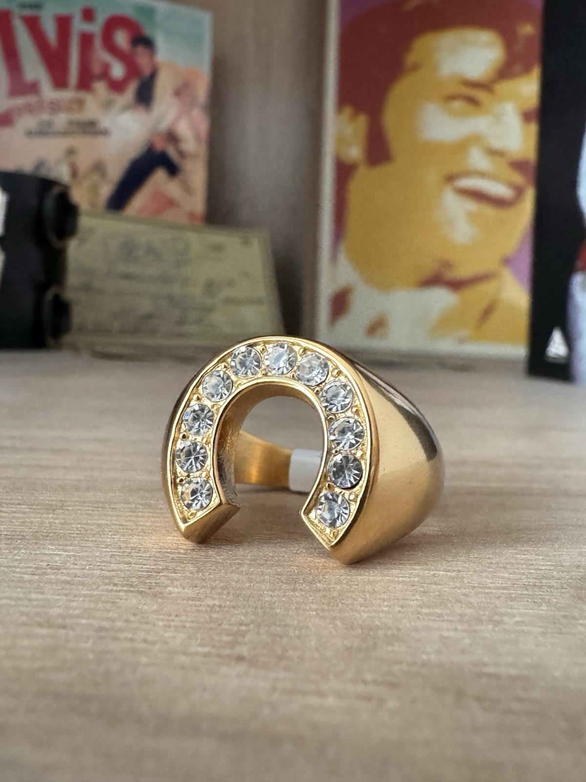 Elvis Presley 1956 Gold Horseshoe Ring Replica