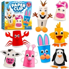Arts and Crafts Kit for Kids Ages 3, 4, 5, 6 – Create 8 Cute Animal Projects ?