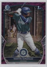 2023 Bowman Chrome Prospects Fuchsia Lunar Crater Refractor Martin Gonzalez 10k8