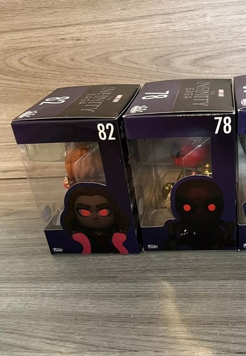 Funko Minis Marvel Infinity Saga #78 82 Wanda Scarlet Iron Spider Glows In Dark - Picture 3 of 6