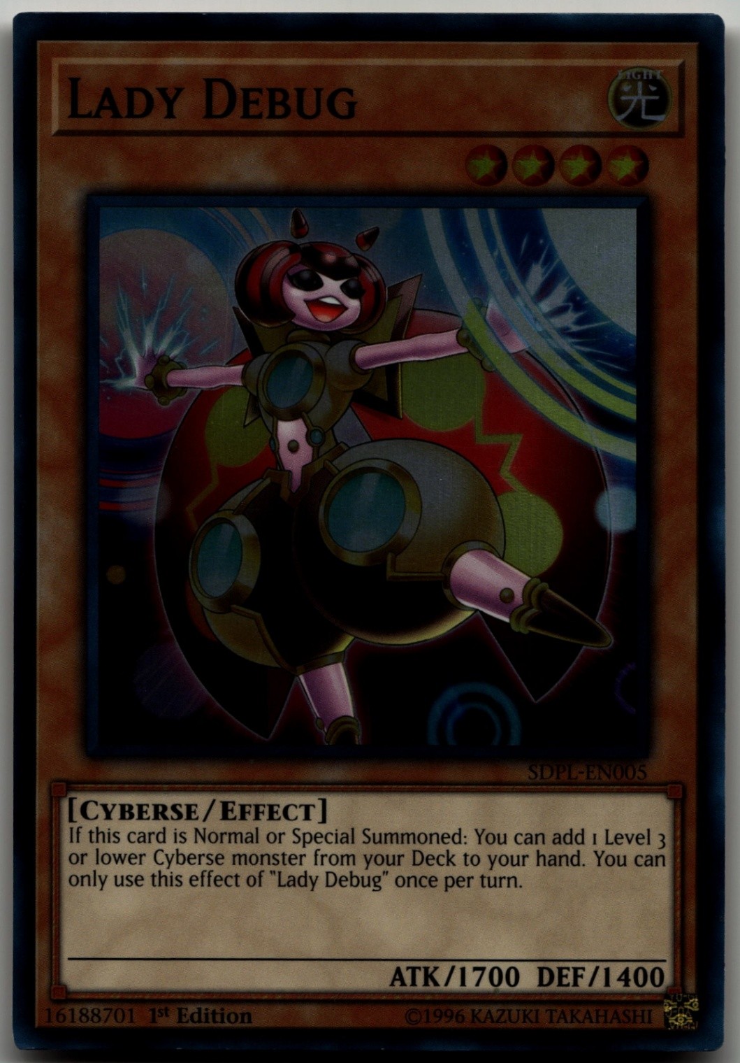 Lady Debug Super Rare Structure Deck: Powercode Link SDPL-EN005 LP