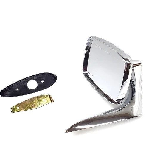 1968-69 Buick Skylark; Mirror; Outside Manual; Chrome; LH