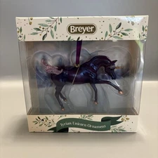 Breyer Tyrian Unicorn Arabian Ornament 2022 Purple Glitter Christmas 700722