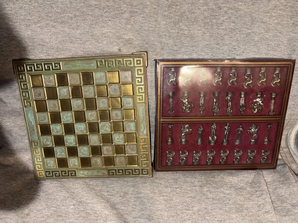 Vintage Marinakis Bros Ancient Greek Mythology Chess Board And