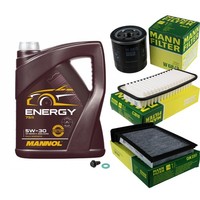 Mann Inspektionspaket Filterset 5L Mannol Energy 5W-30 FüR Toyota Aygo 1.0