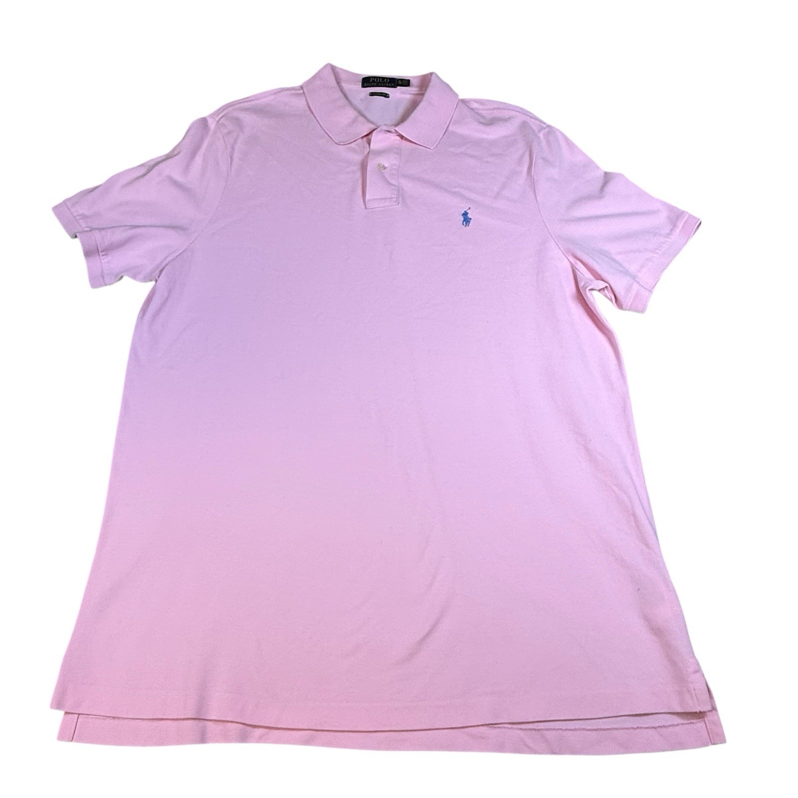 Polo Ralph Lauren camicia uomo XL TG vestibilità classica casual rosa pony manica corta