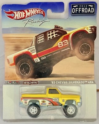 2012 Hot Wheels Racing Offroad  83 Chevy Silverado 4x4 Real Riders Metal/Metal