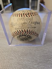 1930s National League Baseball Signed By Cubs Hack Wilson & Gabby Hartnett Hof