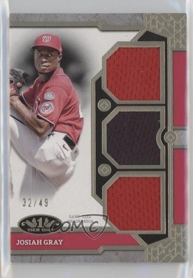 2024 Topps Tier One Tier One Relics Triple 32/49 Josiah Gray #T1R-JGR 1p5