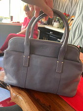 Radley Leather Top Handle Handbag Zip Closure Solid Silver Hardware