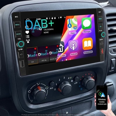 DAB+ 4+64G Android15 Autoradio Carplay Für Opel Vivaro B Renault Trafic GPS Navi