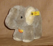 Steiff Elefant-Cosy Jumbo-5350/15-Knopf, Fahne, Brustschild-20cm lang-Zustand 2
