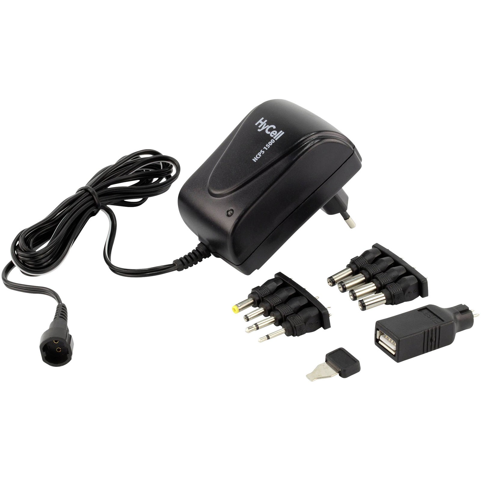 HyCell Universal PSU 3-12V 1500mA 18W USB adapter Euro Plug