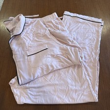 Members Mark Long Sleeve Shirt Pant Pajamas Set PJs Pink Black Trim NWOT Size XL