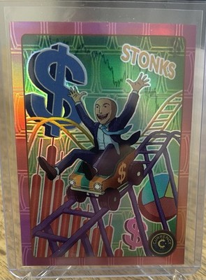 2025 Cardsmiths Currency series 5 Stonks Meme #11-SP Twilight Topaz   Rare