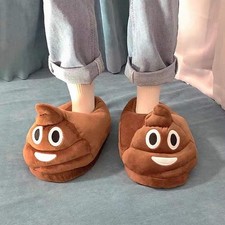 Unisex Cartoon Funny Plush Slippers Warm Thick Sole Indoor Winter House Shoes