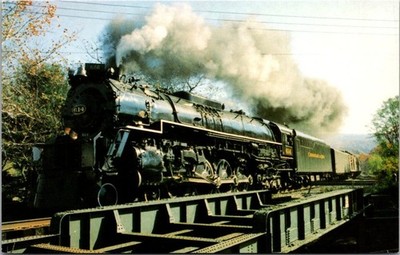 C&O 614 Steam Locomotive Excursion Train Port Jervis NY 1996 Postcard