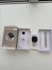 Fitbit Sense Smartwatch Lunar White Soft Gold Brand New Open Box 