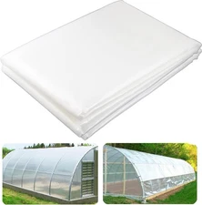 12' X 25' Clear Greenhouse Plastic Sheeting, 6 Mil UV Resistant Polyethylene Gre