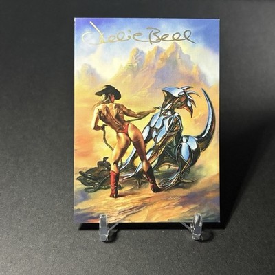 1994 Cardz Julie Bell Fantasy Art #17  Space Cowgirl  Autographed Card