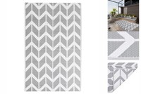 Teppich Terrasse Camping Outdoor DraußEn Vorzelt Grau 160X230 Cm Kunststoff Poly
