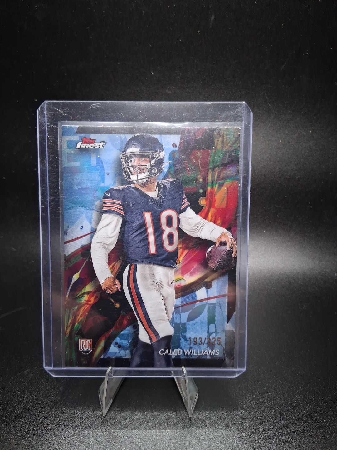 2024 Topps Finest - Common Caleb Williams #61 Sky Blue Refractor 193/325