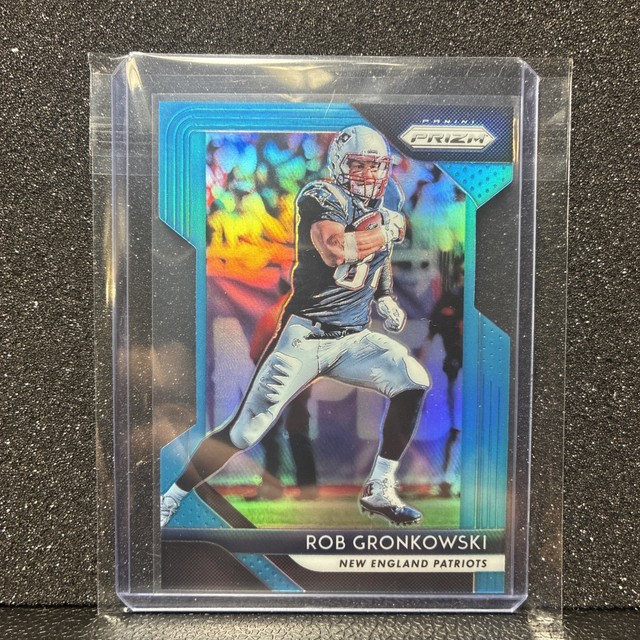 2018 Panini Prizm Rob Gronkowski Light Blue Die Cut #/199 Patriots