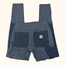 Carhartt Fitted Women’s G Force Carpenter Leggings XS Pockets Blue Athleisure