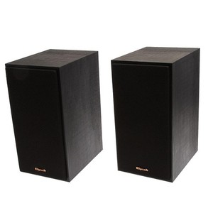 Klipsch Reference R-41M Bookshelf Home Speakers, Black Textured Wood Grain Vinyl
