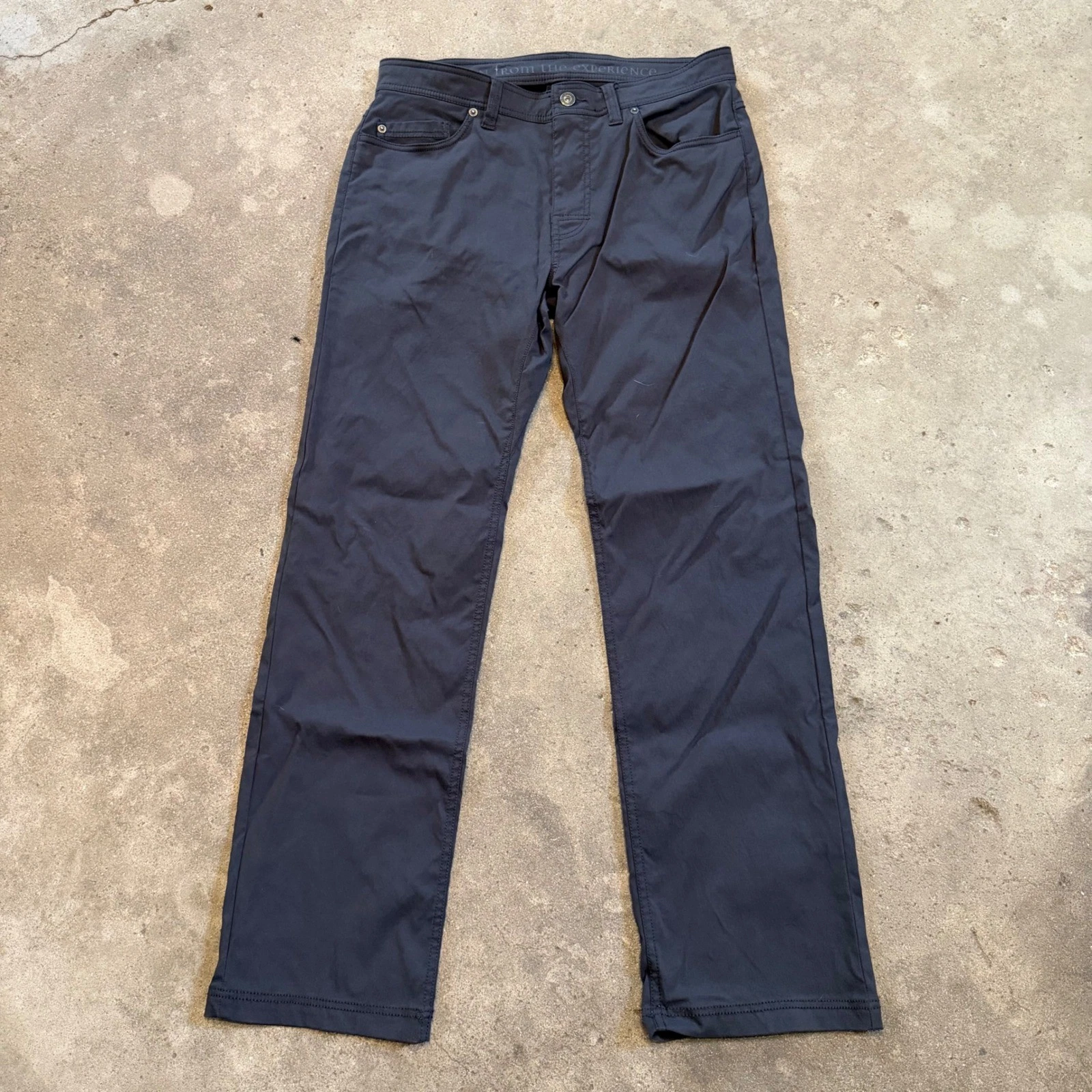 Prana Brion Pants Mens 34 Charcoal Gray Slim Fit Nylon Stretch M4BN32312